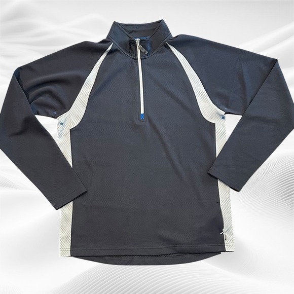 ALO Mens Medium‎ Gray Coolfit Pullover Shirt Athleisure Performance Workout - Picture 1 of 5